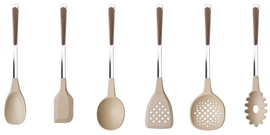 Set 6 Utensili da Cucina Legno Acacia - Neva Posateria