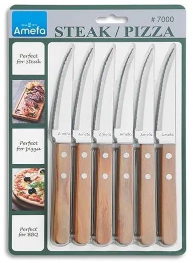 Set Pizza Amefa - Pizza Coltello Bistecca 6pz