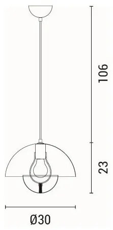Lampadario a sospensione con filo 1xE27/15W/230V color crema
