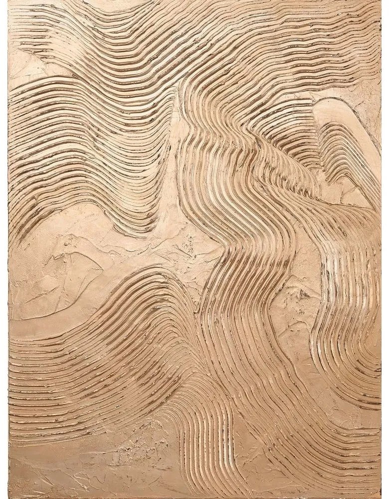 Quadro dipinto a mano 88x118 cm Metallic Brown - Malerifabrikken