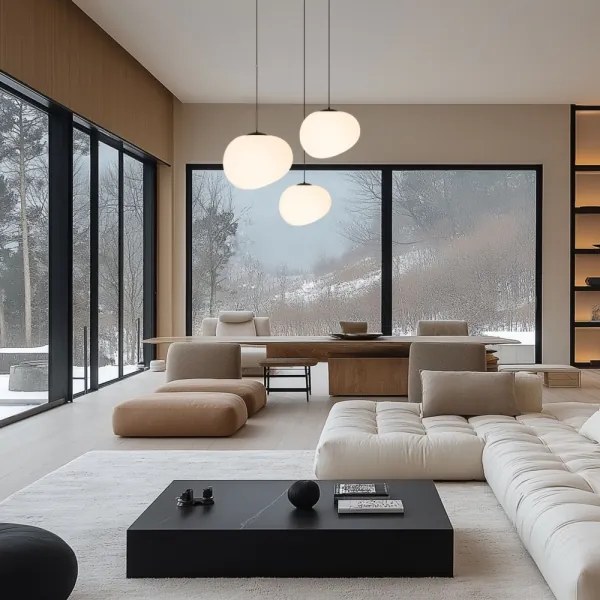 Lampadario a sospensione con filo STONES 1xE27/40W/230V diametro 30 cm