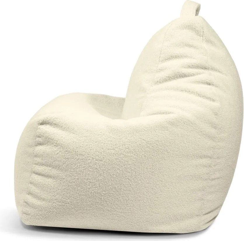 Puof a sacco marrone con rivestimento in bouclé Play Amuse – SLOWDOWN