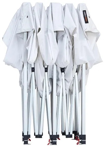 TOOLPORT 3x6 m gazebo pieghevole PVC, PREMIUM acciaio, nero - (600120)