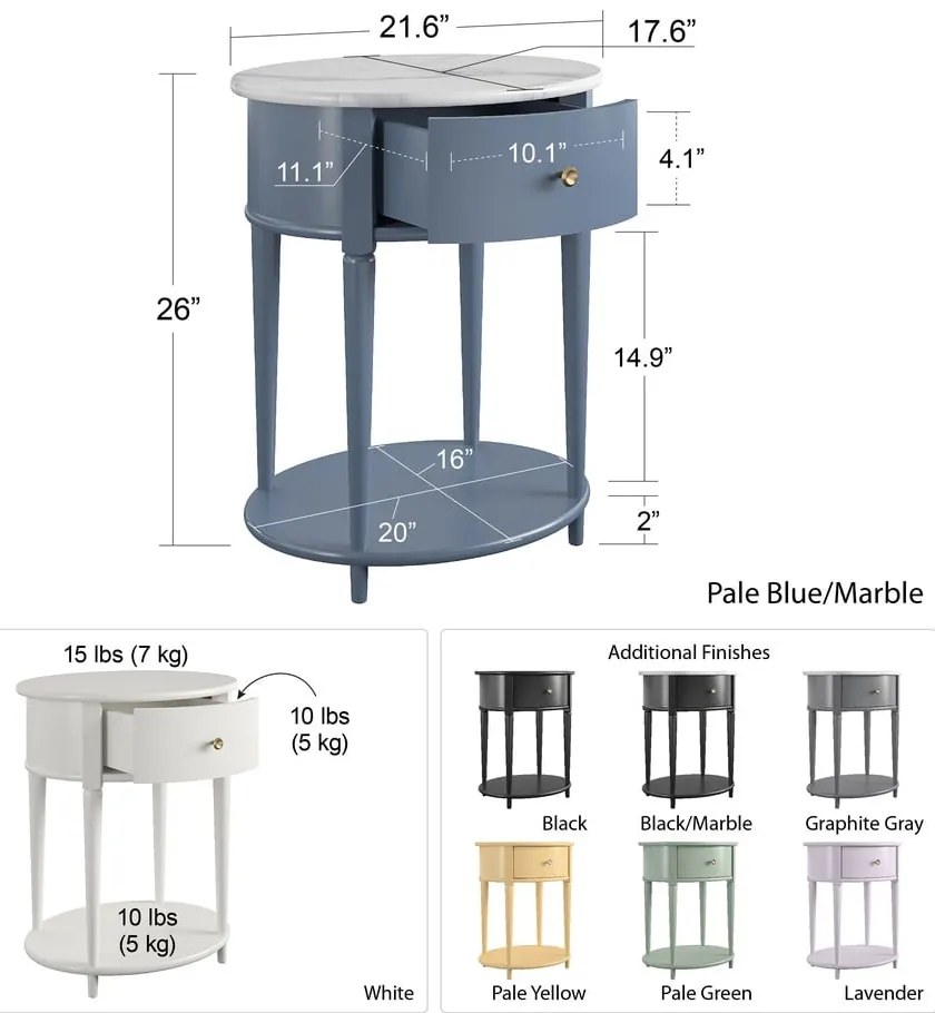 Comodino nero Aurora - Støraa