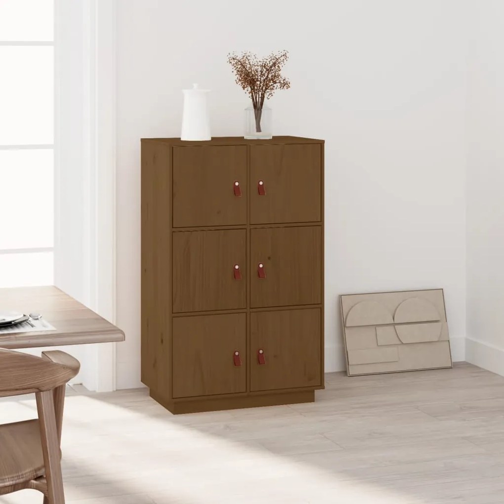 Credenza miele 67x40x108,5 cm in legno massello di pino