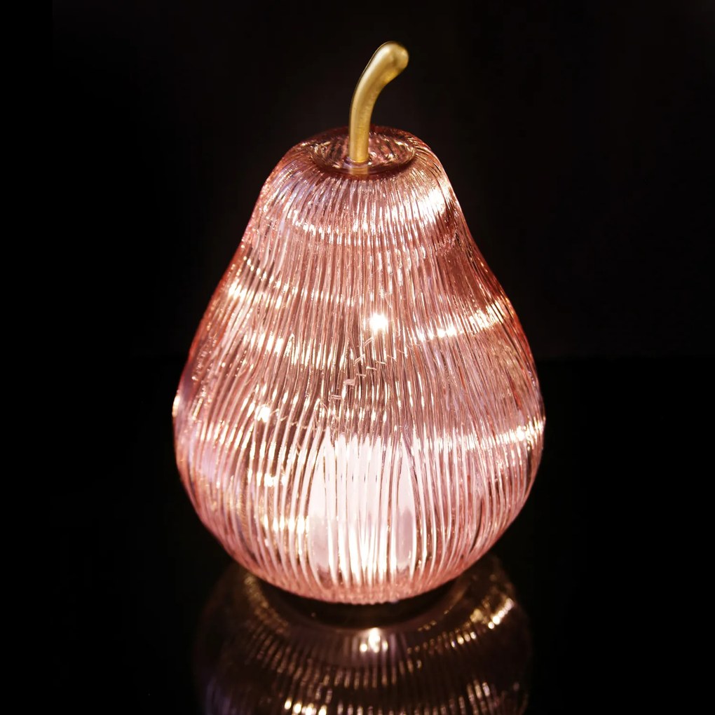 Lampada led Pera rosa senza fili in vetro
