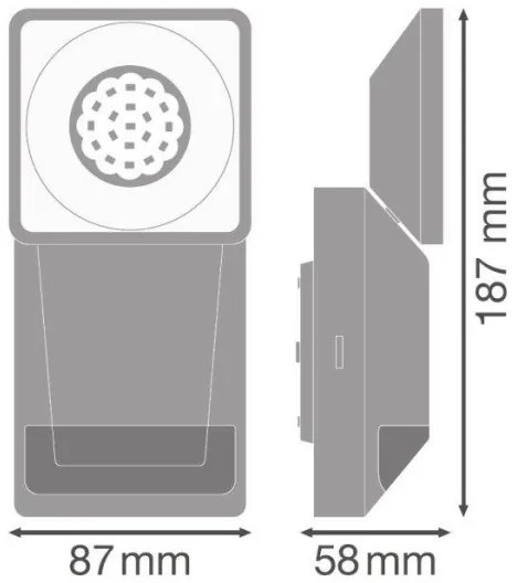 Ledvance - Applique da esterno a LED con sensore SPOT LED/8W/230V IP55 bianca