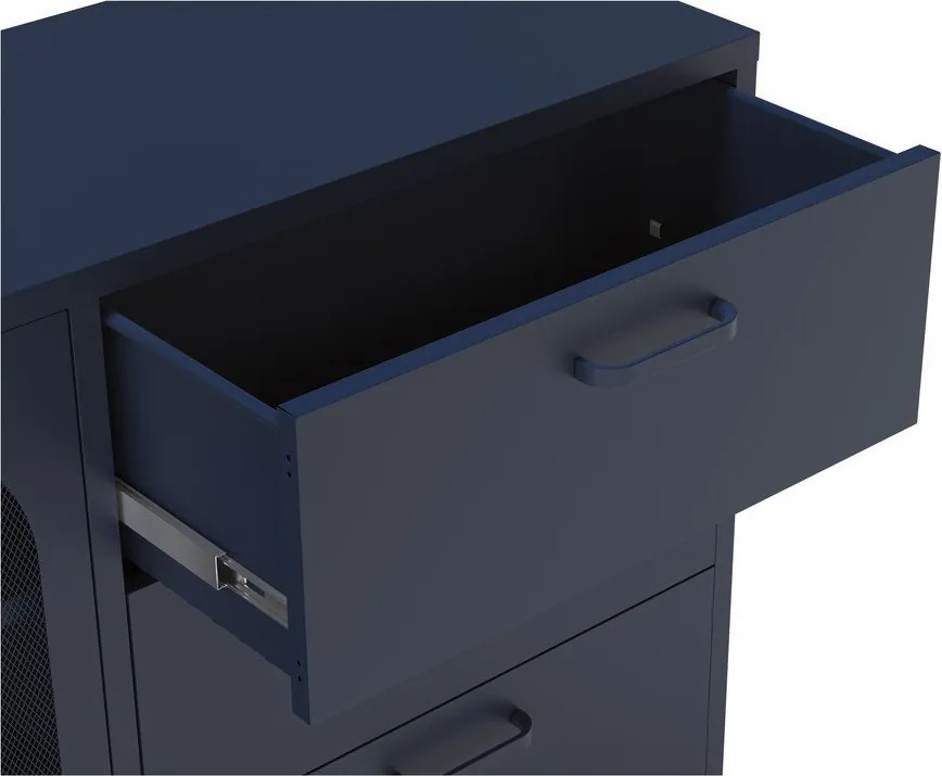 Cassettiera blu scuro 140x90 cm Diora - Marckeric