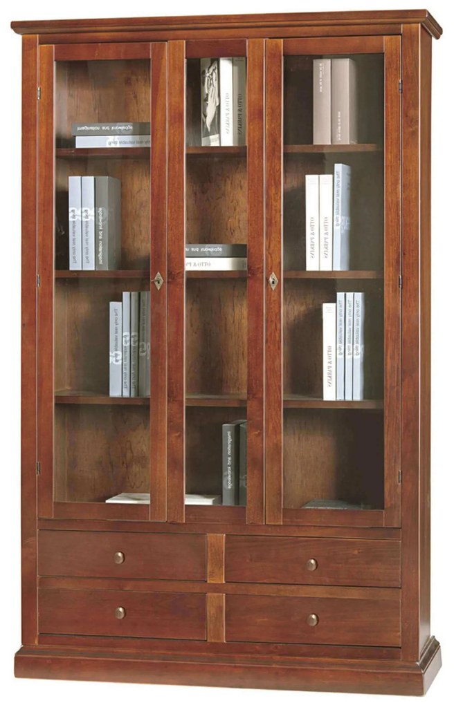 JOSELYN - credenza con vetrina in legno massello