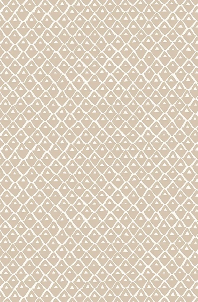 Josephine Munsey Tapete Pineapple Squares - Stepping Stone/ Hilles White