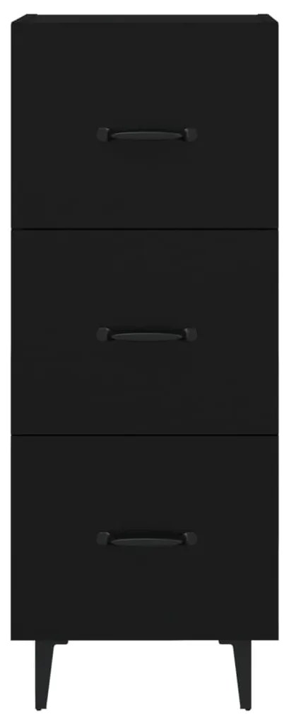 Credenza nero 34,5x34x90 cm in legno multistrato