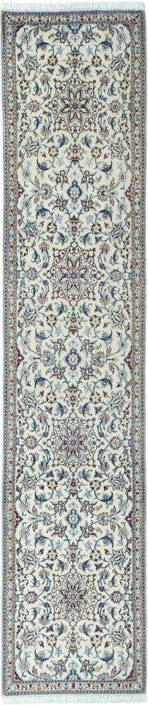 Nain Tappeto persiano 90x400 Beige (Iran) Annodato A Mano