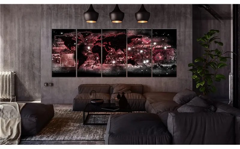 Quadro Red Light  Colore Bianco, Dimensioni e Misure 200x80