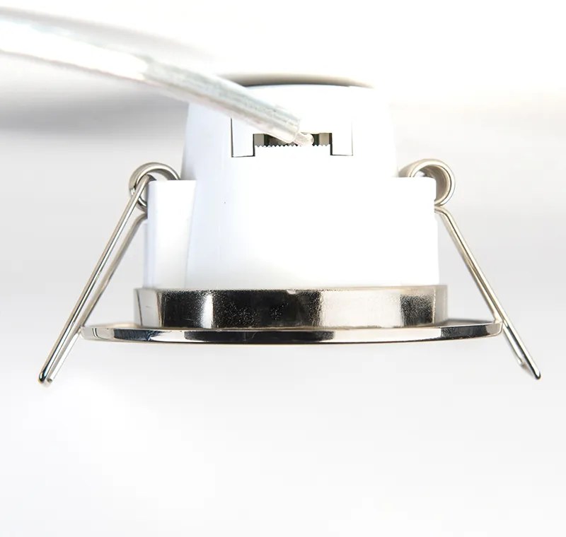 Set di 3 faretti incassati rotondi in acciaio con LED IP65 - Simply