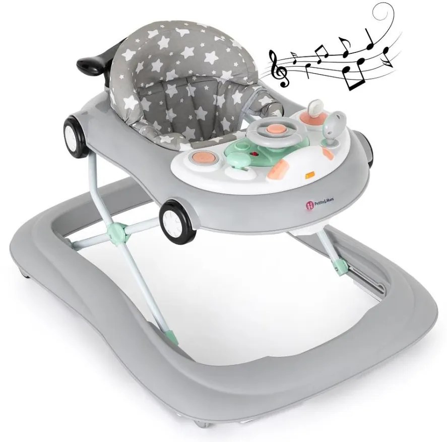 PETITE&MARS - Culla con melodia CABRIO grigia