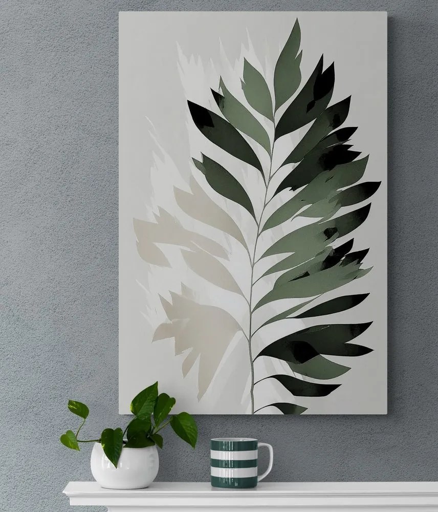 Quadro su tela – Felce minimalista