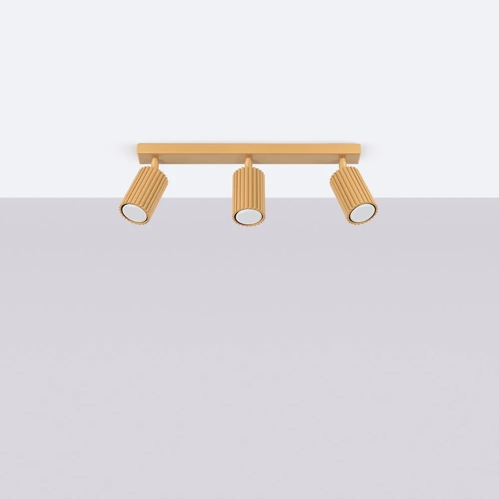 Faretto dorato 6,5x45 cm Gleam – Sollux