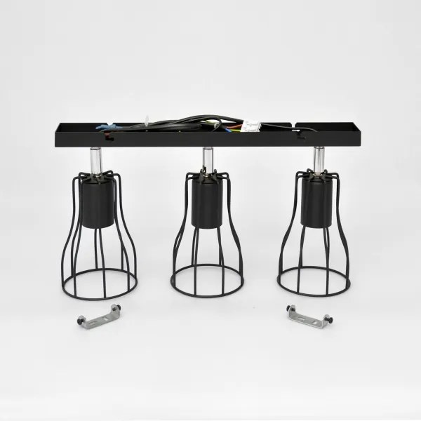 LED Faretto TUBE II 3xE27/15W/230V nero