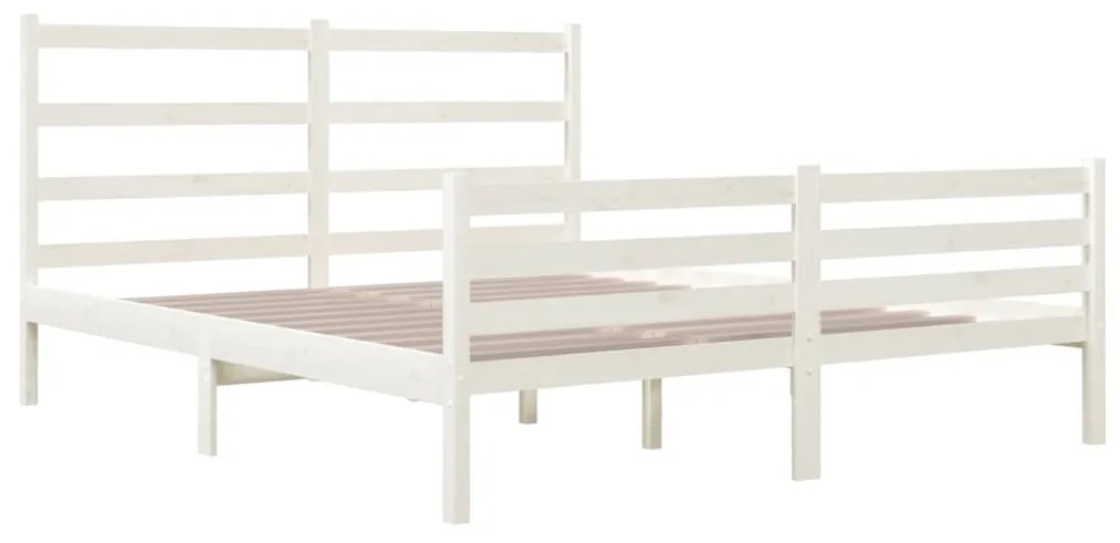 Giroletto in legno massello di pino 140x190 cm bianco