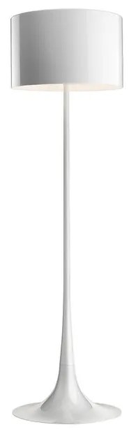 Flos Spun Light Floor Lampada H.176 cm da pavimento a luce diffusa con dimmer in metallo Bianco lucido