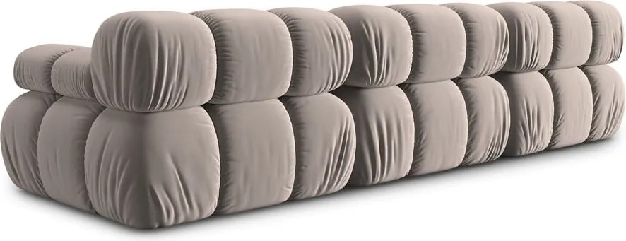 Divano componibile in marrone chiaro con rivestimento in velluto 282 cm Bellis – Micadoni