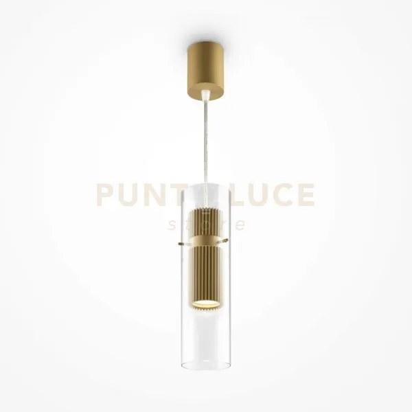 Sospensione dynamics armatura oro con 1 diffusore in vetro