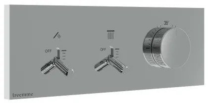 Treemme Watt RWIT2B89CC01 miscelatore doccia monocomando 2 uscite senza parte incasso cromo