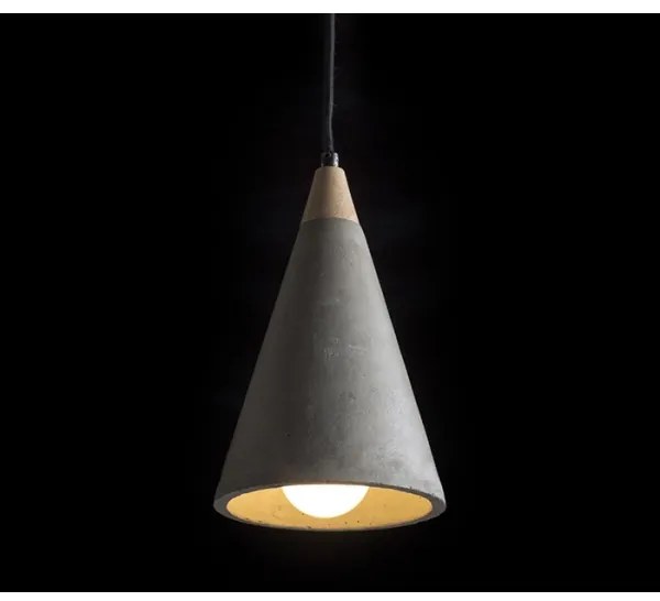 RED - Design Rendl - R12380 - Lampadario su corda HEIDI 1xE27/28W/230V cemento/legno
