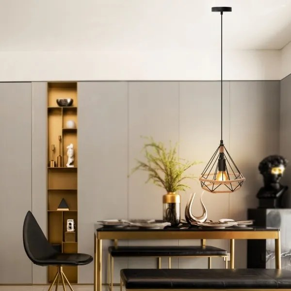 Aigostar - Lampadario a sospensione con filo 1xE27/60W/230V