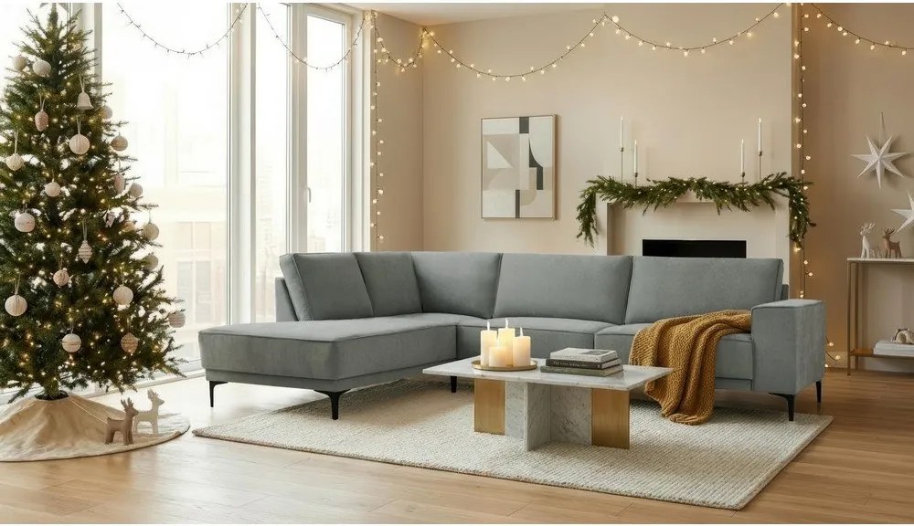 Divano angolare in grigio scuro (con penisola a sinistra) Copenhagen – Scandic