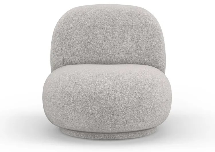 Poltrona grigio chiaro in tessuto bouclé Chuck - Micadoni Home