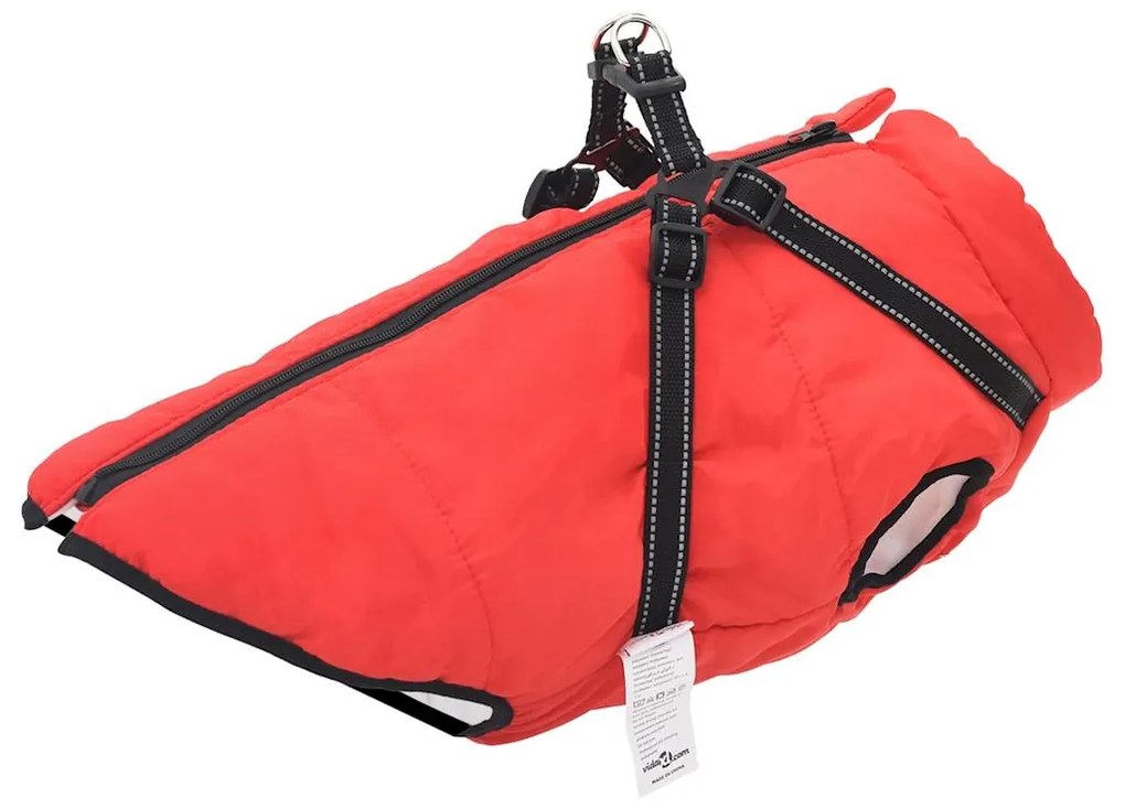 Cappotto Cani Imbracatura Impermeabile Riflettente Rosso L68 /