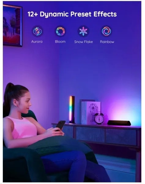 Govee - Set 2x Flow Plus SMART LED TV & Gaming RGBICWW Wi-Fi