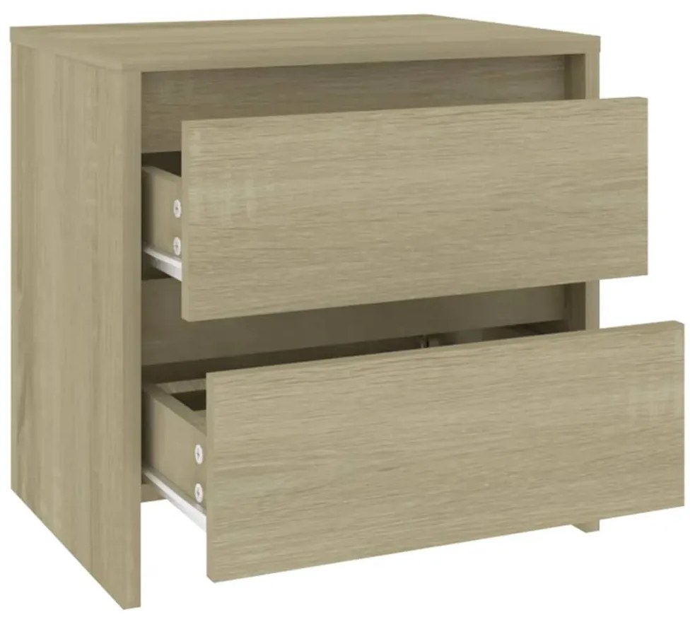 Comodini 2 pz rovere sonoma 45x34,5x44,5 cm in truciolato