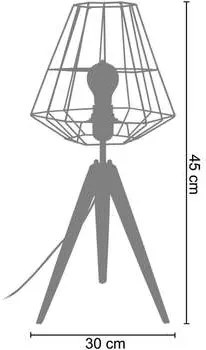 Tosel  Lampade d’ufficio Lampada da tavolo tondo legno naturale e nero  Tosel