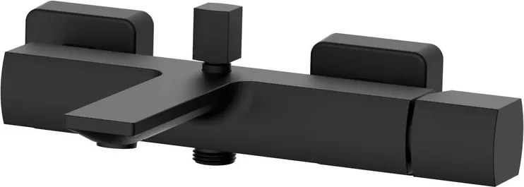 Rubinetto per vasca getto laminare cristallino Coral per muro nero AQUASANIT