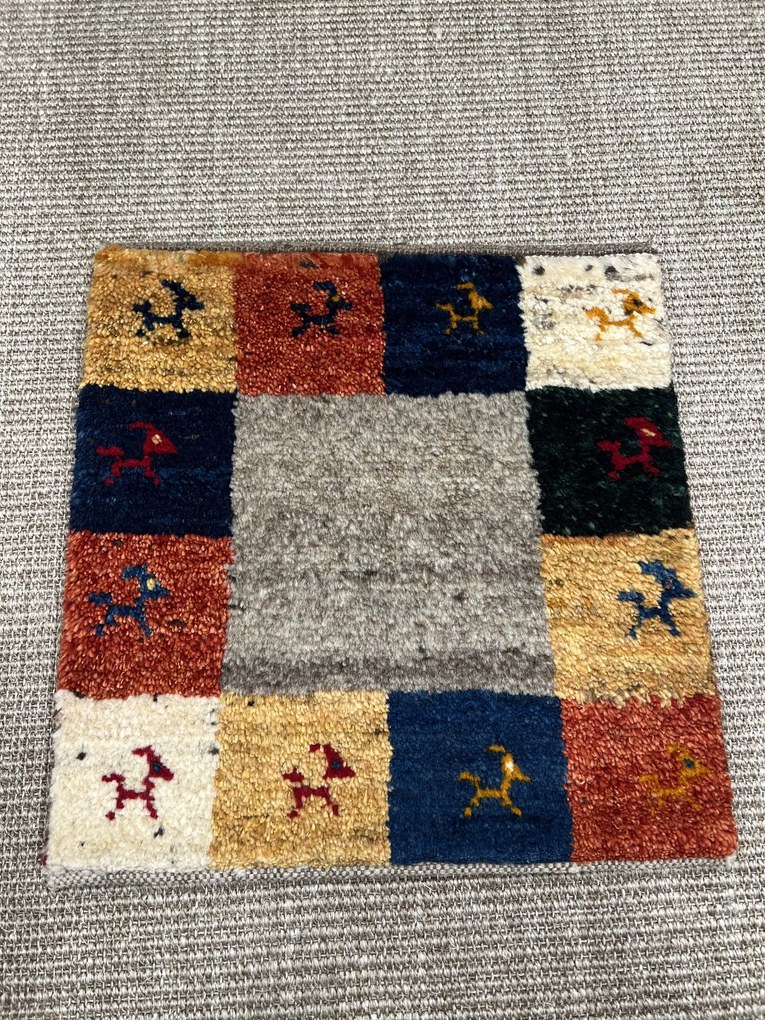 Gabbeh Tappeto persiano 40x40 Grigio (Iran) Annodato A Mano