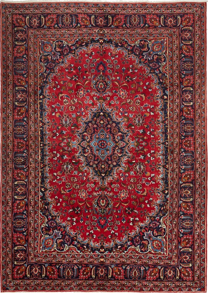 Mashad Tappeto 290 x 210 Rosso (Iran) Annodato A Mano