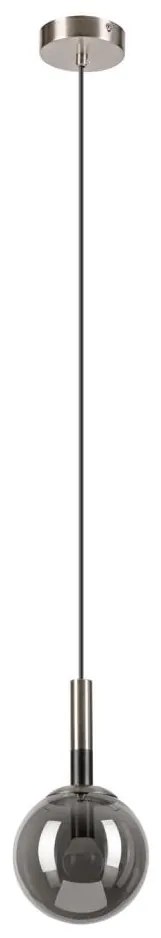 Lampadario a sospensione con filo ROLLO 1xE14/5W/230V cromo opaco/fumé