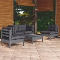 Set Divani da Giardino 5 pz con Cuscini Legno Massello di Pinocod mxl 97513