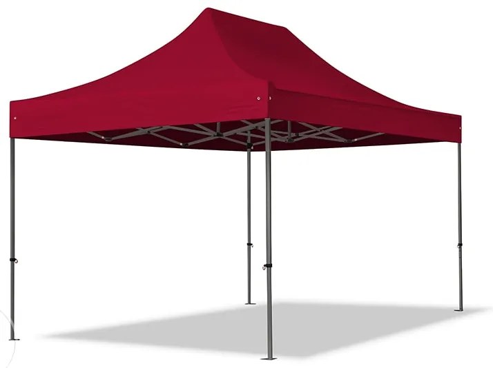 TOOLPORT 3x4,5m gazebo pieghevole con laterali (finestre panoramiche), PREMIUM acciaio, rosso - (600057)