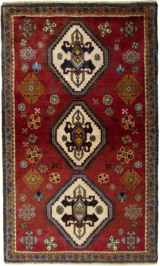 Gabbeh Tappeto persiano 120x200 Rosso (Iran) Annodato A Mano