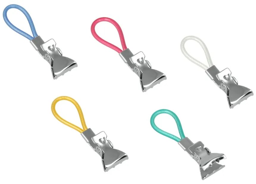 Set di 5 clip multifunzione colorate per asciugamani - Metaltex