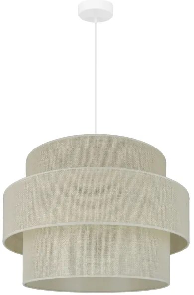 Brilagi - Lampadario a cavo SPACE YUTE 1xE27/15W/230V Ø50 cm crema/bianco