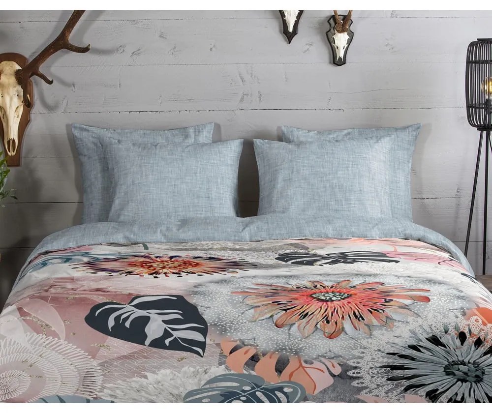 Biancheria da letto grigia in flanella per letto singolo 140x200 cm Ralvira – HIP