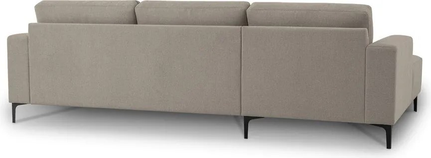 Divano angolare marrone chiaro (con penisola a sinistra/con chaise lounge) con rivestimento in ciniglia Fabian – Scandic