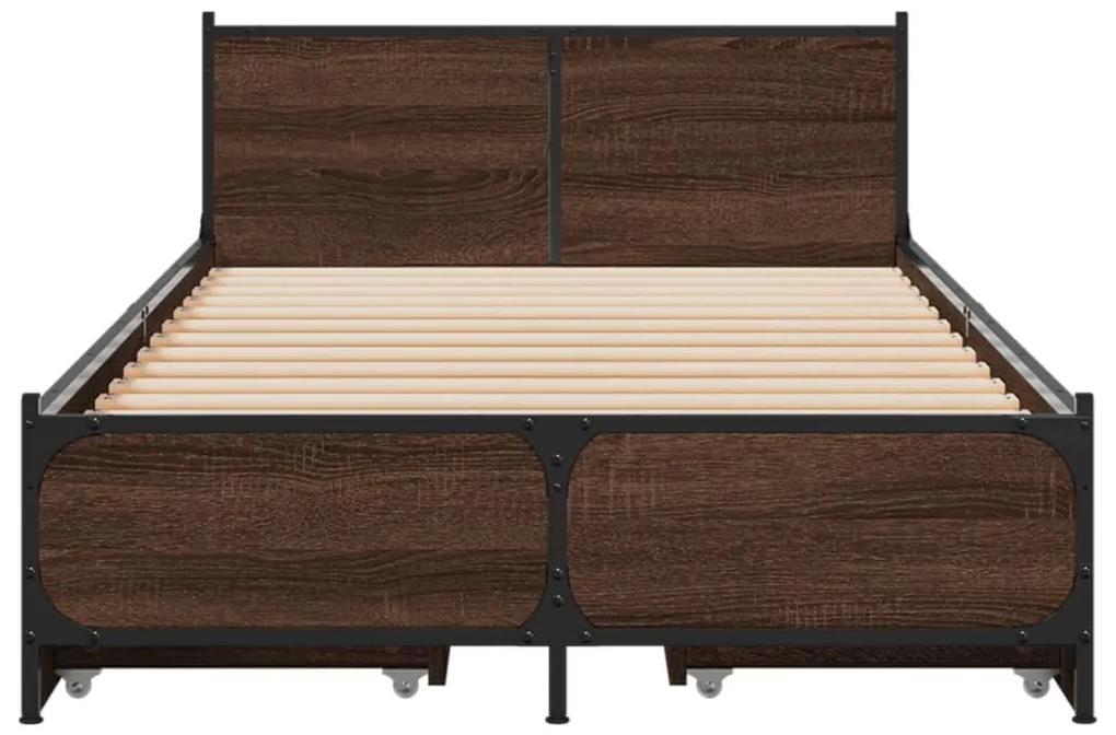 Giroletto cassetti rovere marrone 90x200 cm legno multistrato