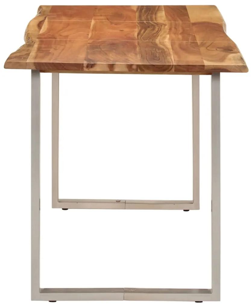 Tavolo da pranzo 140x70x76 cm legno massello di acacia