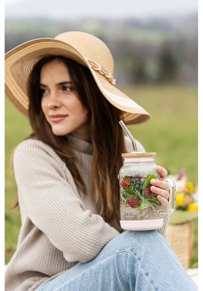 Barattolo con cannuccia 600 ml Fuori – Vialli Design