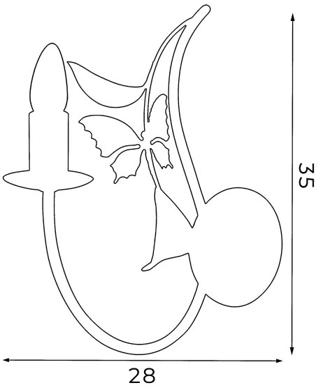 Applique SUMMER 1xE14/60W/230V